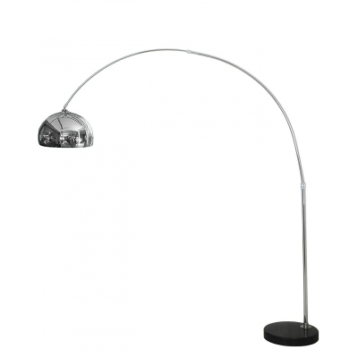 Dizajnová stojaca oblúková lampa LYNA - chrómovaná