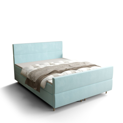 Kontinentálna manželská posteľ ANGELES PLUS - 180x200, svetlo modrá
