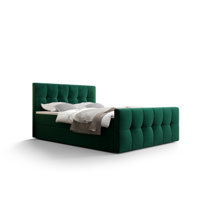 Elegantná manželská posteľ ELIONE - 140x200, zelená