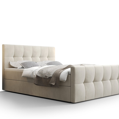 Elegantná manželská posteľ ELIONE - 160x200, béžová