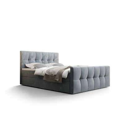 Elegantná manželská posteľ ELIONE - 160x200, modrá