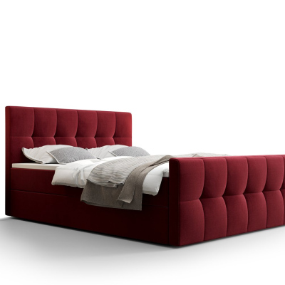 Elegantná manželská posteľ ELIONE - 180x200, červená