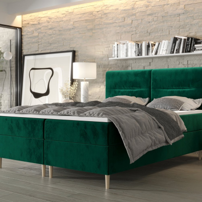 Americká manželská posteľ HENNI - 140x200, zelená