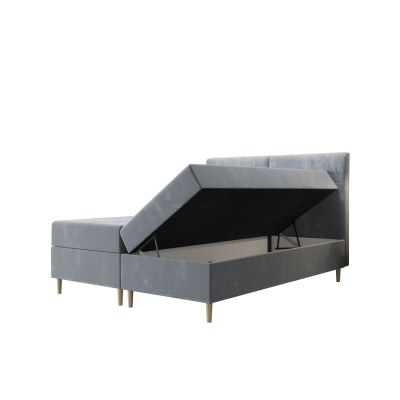Americká manželská posteľ HENNI - 140x200, tmavo šedá