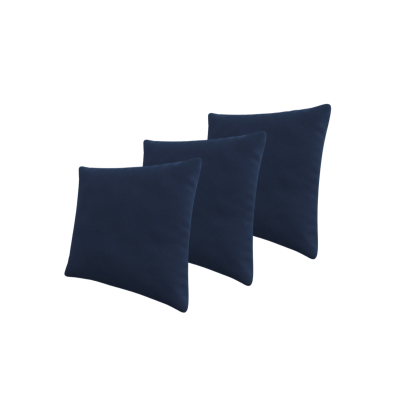 Set troch dekoratívnych vankúšov ZANE - tmavý modrý