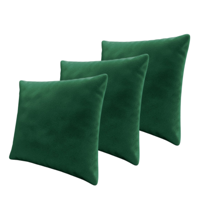 Set troch dekoratívnych vankúšov ZANE - tmavý zelený 3