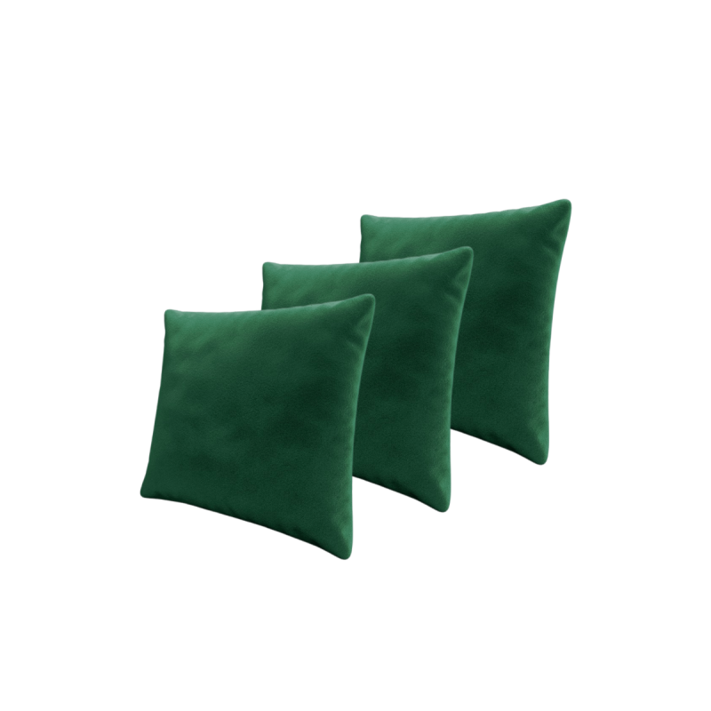 Set troch dekoratívnych vankúšov ZANE - tmavý zelený 3