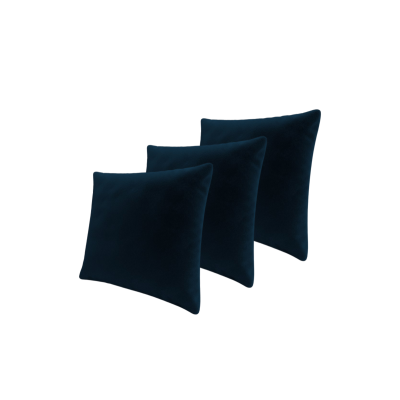 Set troch dekoratívnych vankúšov ZANE - tmavý modrý 1