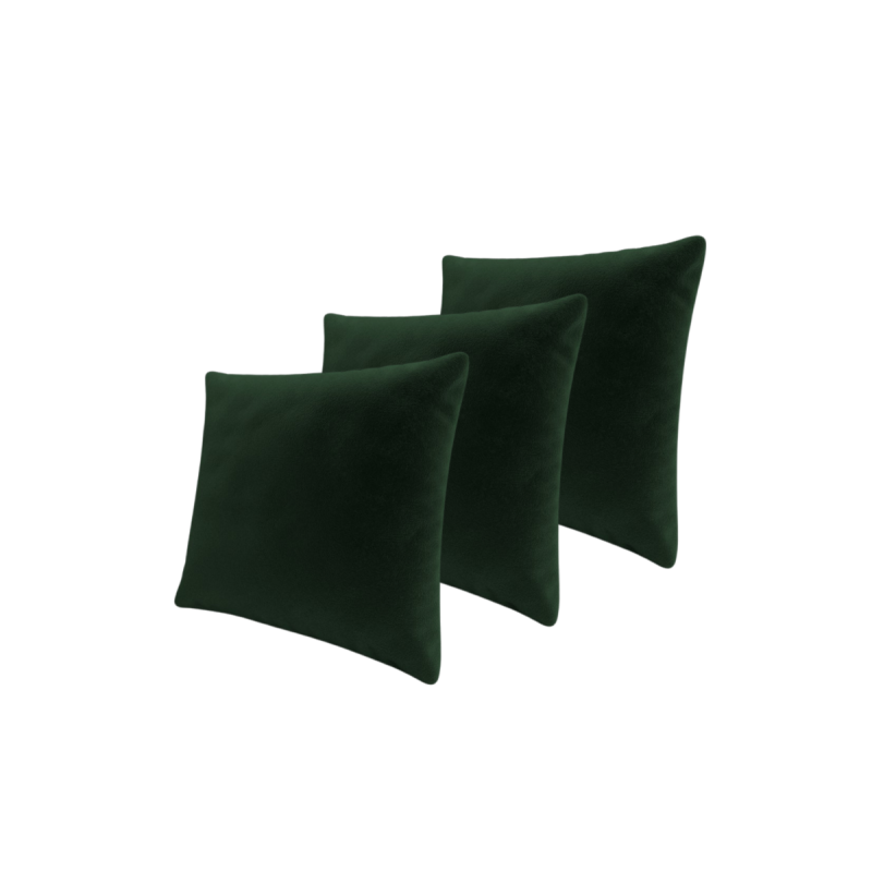 Set troch dekoratívnych vankúšov ZANE - tmavý zelený 5