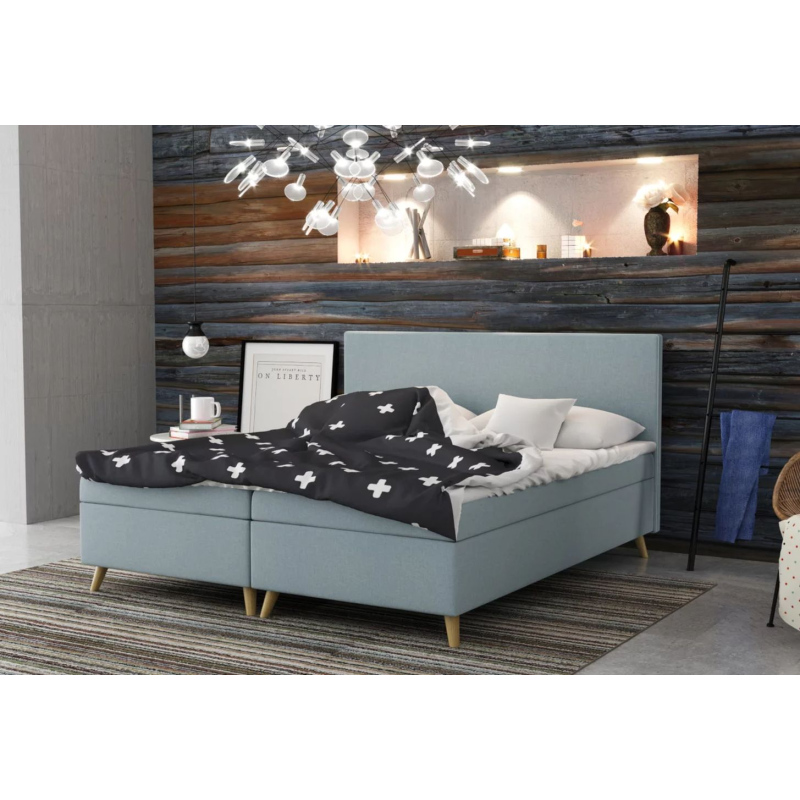 Čalúnená posteľ BLAIRE - 160x200, modrá