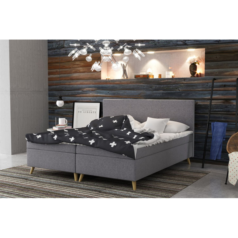 Čalúnená posteľ BLAIRE - 160x200, šedá