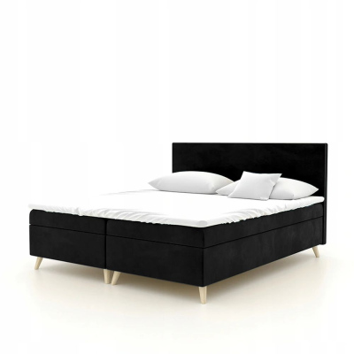 Čalúnená posteľ BLAIRE - 140x200, čierna