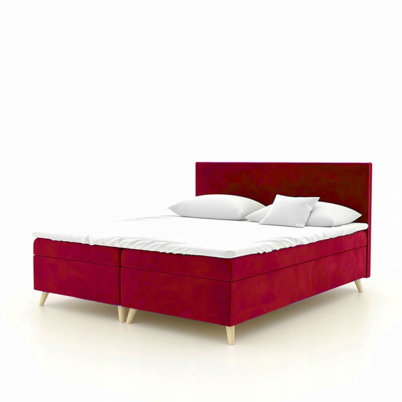 Čalúnená posteľ BLAIRE - 140x200, červená