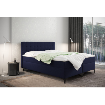 Americká posteľ s úložným priestorom DAJANA - 200x200, modrá