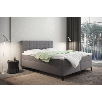 Americká posteľ s úložným priestorom DAJANA - 200x200, šedá