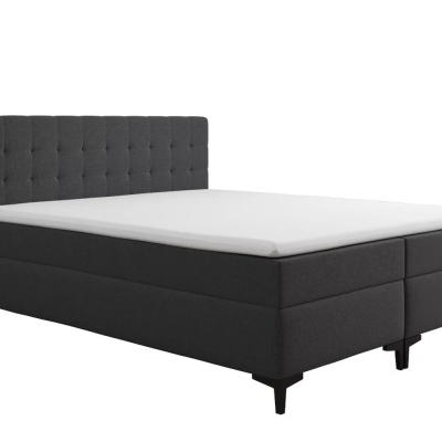 Americká posteľ s úložným priestorom DAJANA - 200x200, tmavo šedá