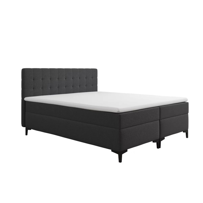 Americká posteľ s úložným priestorom DAJANA - 200x200, tmavo šedá