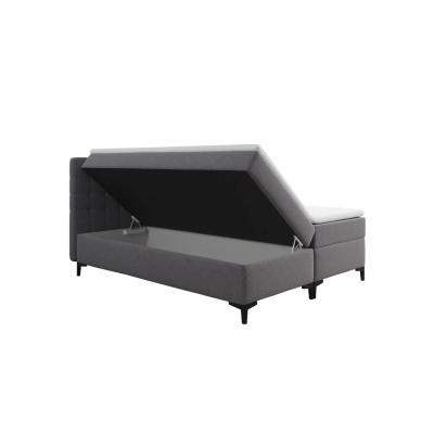 Americká posteľ s úložným priestorom DAJANA - 120x200, čierna