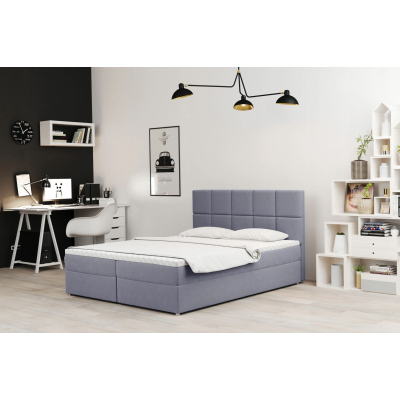 Čalúnená posteľ s úložným priestorom MAGDALA - 180x200, modrá