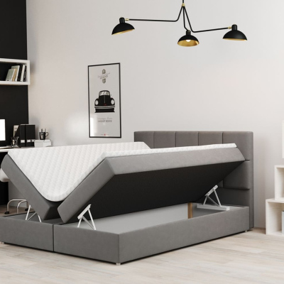 Čalúnená posteľ s úložným priestorom MAGDALA - 180x200, modrá