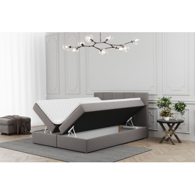 Boxpringová posteľ ALEXIA - 180x200, šedá