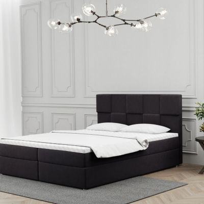 Boxpringová posteľ ALEXIA - 160x200, čierna