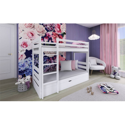 Poschodová posteľ pre deti FOTIA - 90x200, biela