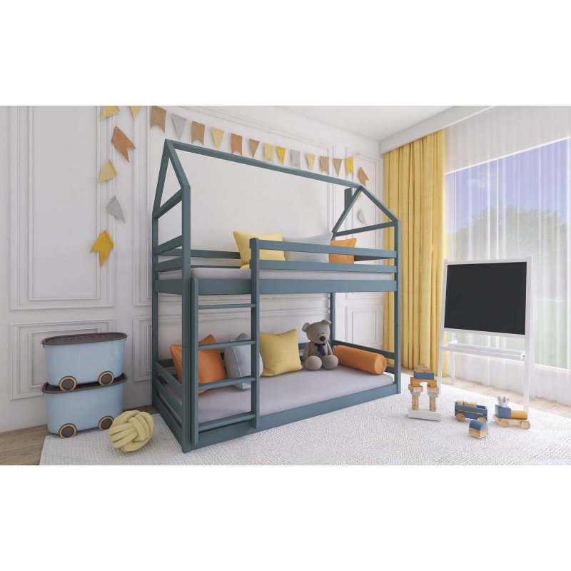 Domčeková posteľ DAFINA - 90x190, šedá