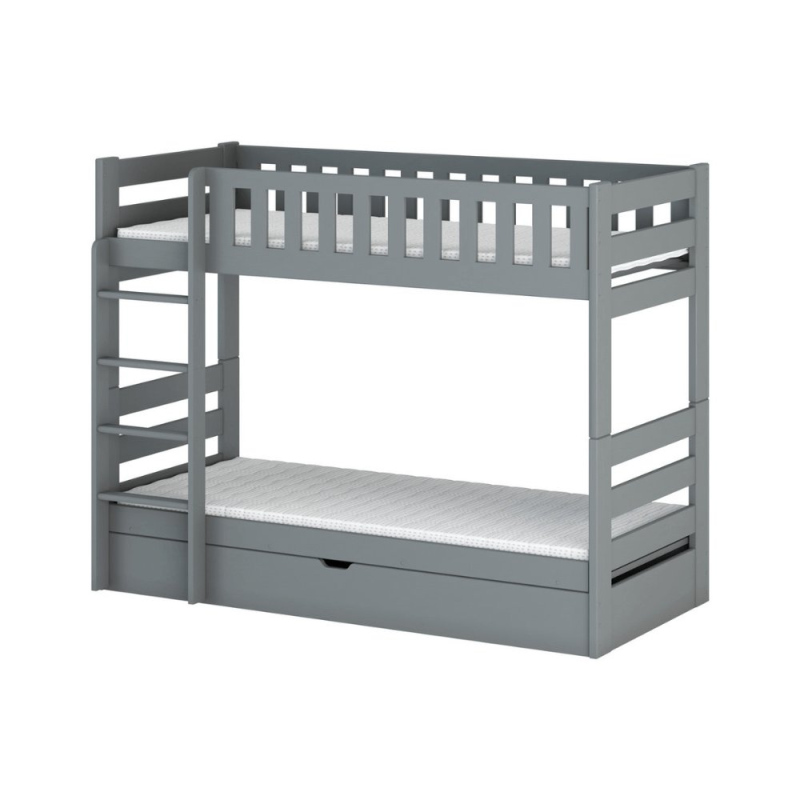 Detská poschodová posteľ ALLA - 90x200, šedá