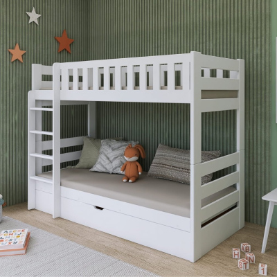 Detská poschodová posteľ ALLA - 90x190, šedá