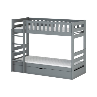 Detská poschodová posteľ ALLA - 80x180, šedá