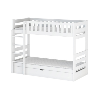 Detská poschodová posteľ ALLA - 80x180, biela