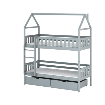 Domčeková posteľ s úložným priestorom DALILA - 80x180, šedá