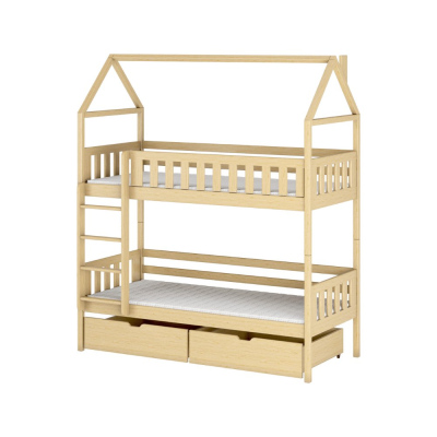 Domčeková posteľ s úložným priestorom DALILA - 90x190, borovica