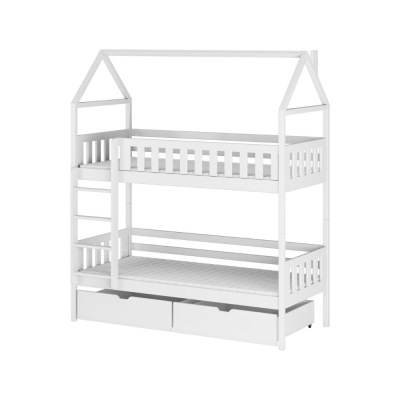 Domčeková posteľ s úložným priestorom DALILA - 90x190, biela