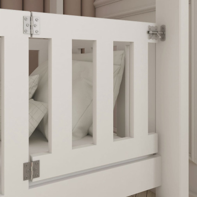 Poschodová posteľ s úložným priestorom EVANTIA - 80x180, borovica