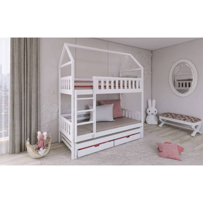 Domčeková posteľ s úložným priestorom SAVETA - 80x180, šedá