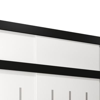 Nadstavec k šatníkovej skrini UNI 250 - čierny / biely