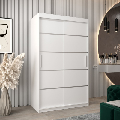 Šatníková skriňa ENNI - šírka 120 cm, biela