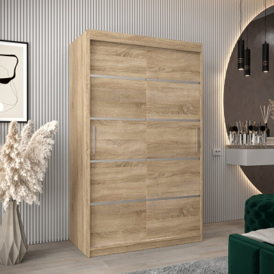 Šatníková skriňa ENNI - šírka 120 cm, dub sonoma