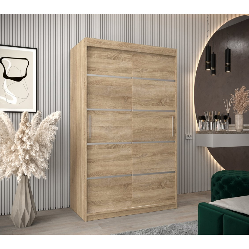 Šatníková skriňa ENNI - šírka 120 cm, dub sonoma