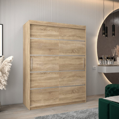Šatníková skriňa ENNI - šírka 150 cm, dub sonoma