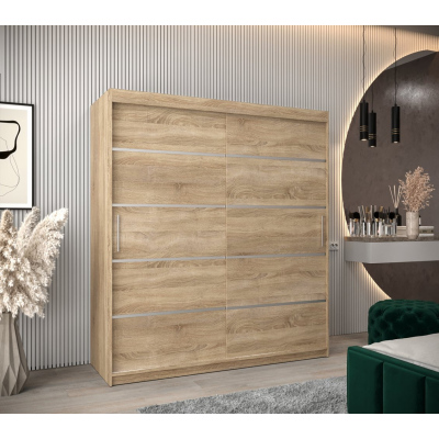 Šatníková skriňa ENNI - šírka 180 cm, dub sonoma