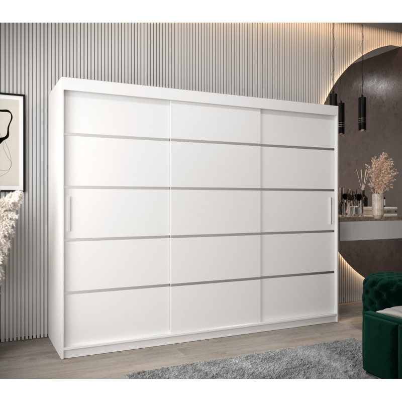 Šatníková skriňa ENNI - šírka 250 cm, biela