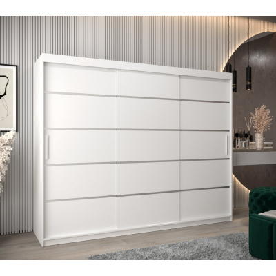 Šatníková skriňa ENNI - šírka 250 cm, biela
