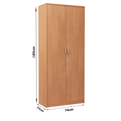 Policová skriňa LUCETTE - šírka 74 cm, jelša