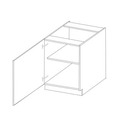 Dolná jednodverová skrinka SOPHIA - šírka 60 cm, biela