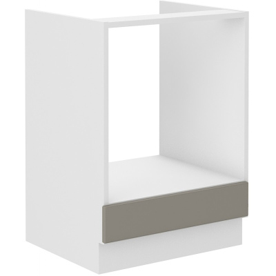 Sporáková skrinka SOPHIA - šírka 60 cm, svetlo šedá / biela