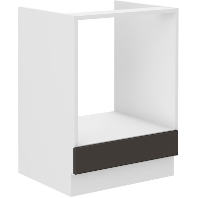 Sporáková skrinka SOPHIA - šírka 60 cm, tmavo šedá / biela