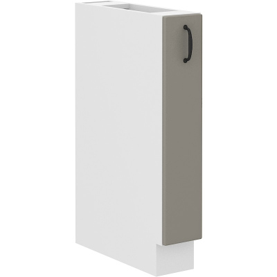 Výsuvná skrinka SOPHIA - šírka 15 cm, svetlo šedá / biela